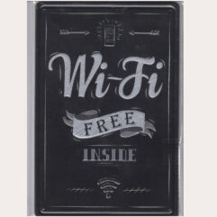 Wi-Fi Free Inside (30x20 cm) Metallskylt