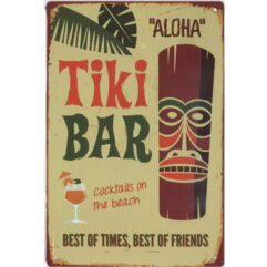 Metallskylt Tiki Bar (20x30 cm)