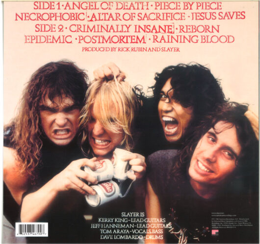 LP Slayer Reign In Blood (Färgad Vinyl) - Bild 2