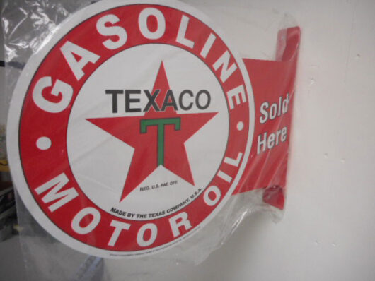 Texaco Gasoline (2 sidig 44 x 34 cm) - Bild 2