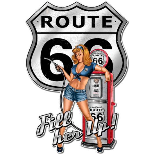 Route 66 Gas Pump Pinuppa
