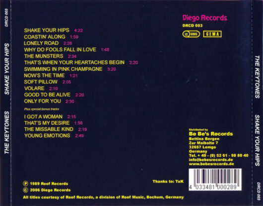 CD The Keytones – Shake Your Hips! - Bild 2