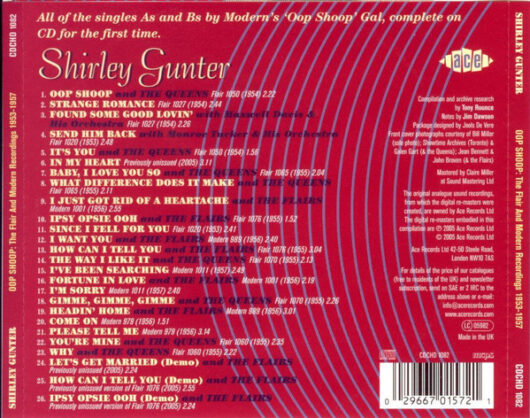 Shirley Gunter – Oop Shoop (The Flair And Modern Recordings 1953-1957) - Bild 2