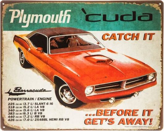 Plymouth Cuda (30,5 x 38,2cm)