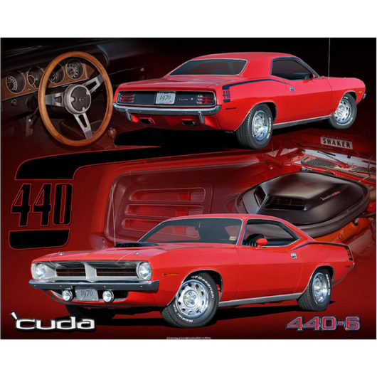 1970 Cuda 440-6 (38 x 30 cm)