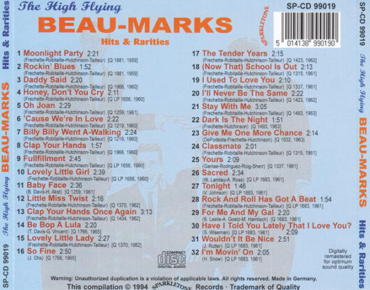 CD Beau-Marks – The High Flying Beau-Marks Hits and Rarities - Bild 2