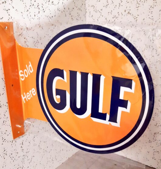Gulf Stolp Skylt Dubbelsidig 36x30cm