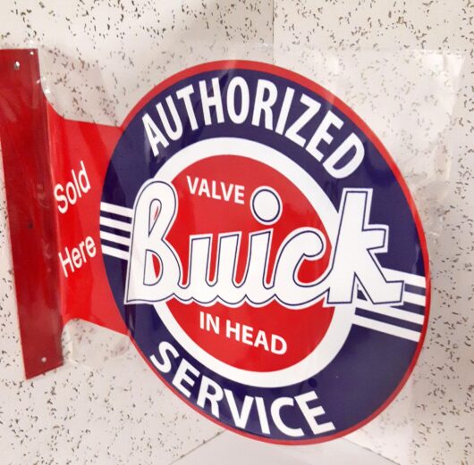 Buick Stolp Skylt Dubbelsidig 36x30cm