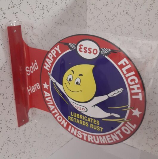 Esso Stolp Skylt Dubbelsidig 36x30cm