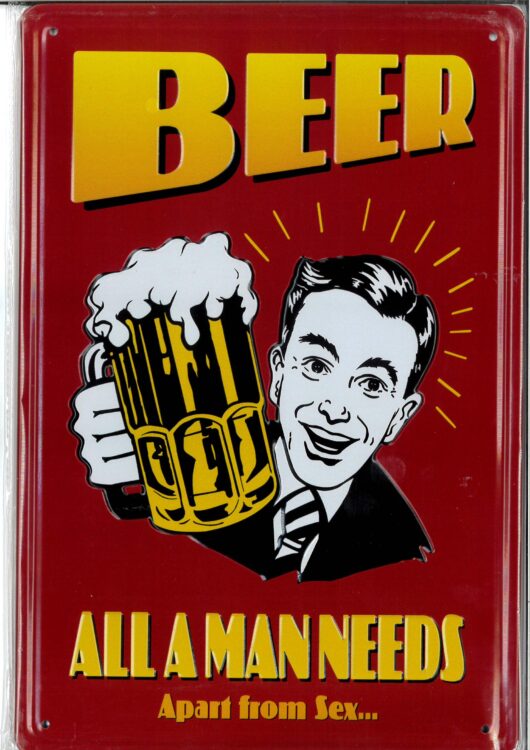 Beer All A Man Needs (20x30cm)