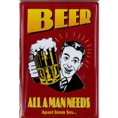 Beer All A Man Needs (20x30cm)